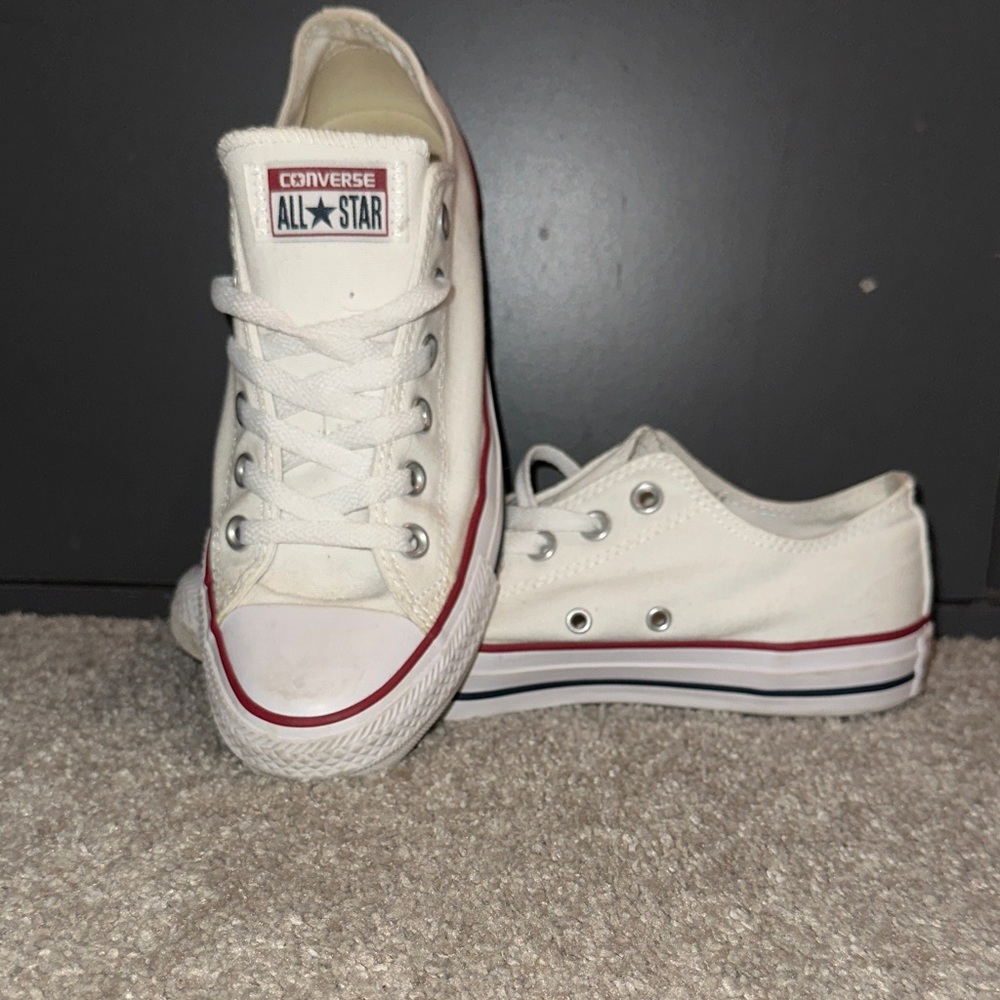 Converse All Star White and Red Sneakers